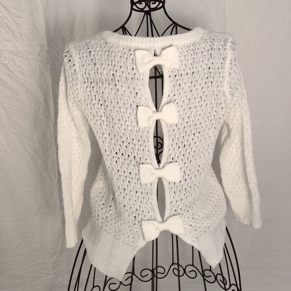 Delia’s White Open Back With Bows XS